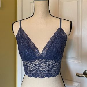 Super Soft Lacy Blue Bralette (S/M)